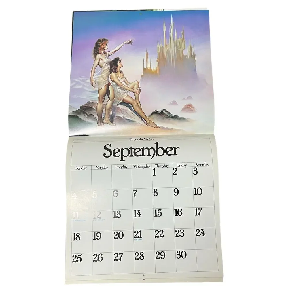 1988 Boris Vallejo Fantasy Zodiac Calendar same dates again in leap year 2044
